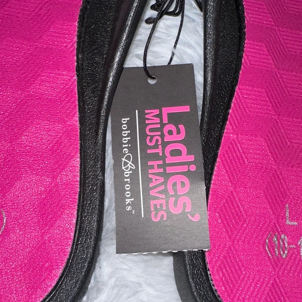 Black and Pink Flip Flops